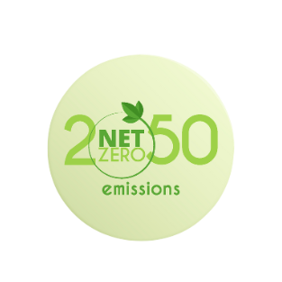 Zero Emissions by 2050 badge